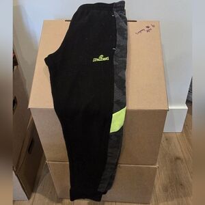 Spalding Kids Black and Gray Joggers with Neon Accent